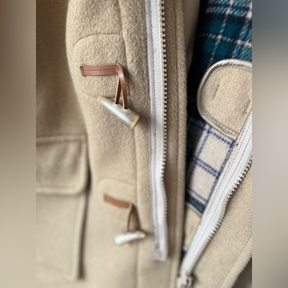 Gloverall Classic Made in England Wool-Blended Tan Hooded Coat size 42 Us /52 EU - Picture 14 of 16